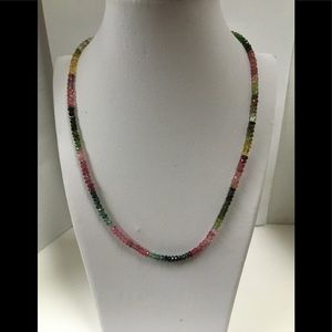 Watermelon Tourmaline Necklace Gold Filled Finding